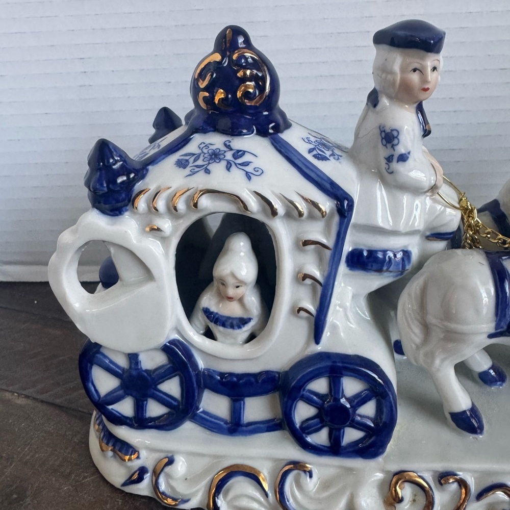 vintage german horse carriage cinderella music box - Picture 5 of 10